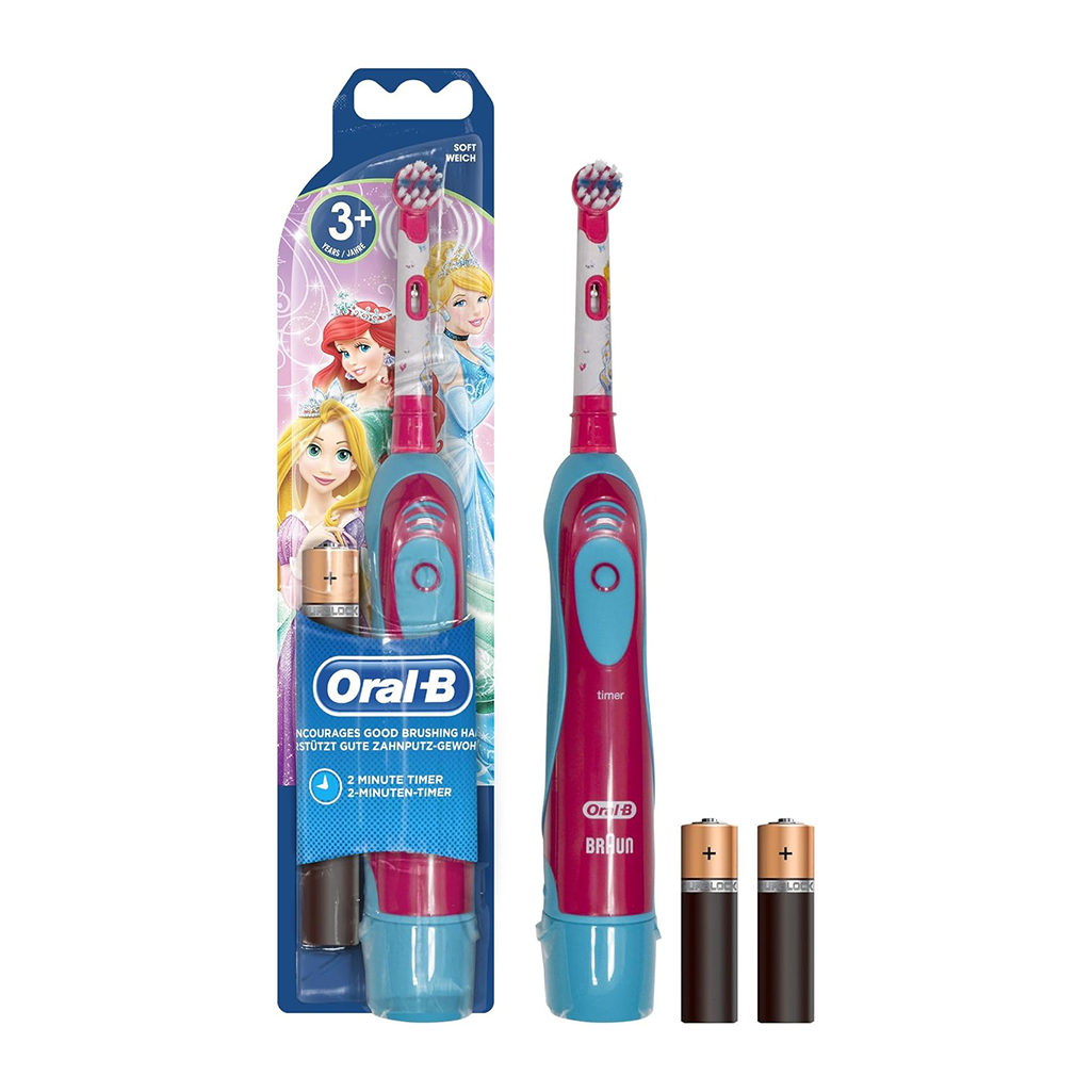 Oral-B Stages Power Kids Electric Toothbrush with Cars or Princess Design - Battery Operated