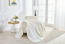 Luxury Satin Ribbon Border Fleece Throw Blanket - Super Soft & Warm, 220x240 cm for Bed, Sofa, and Couch