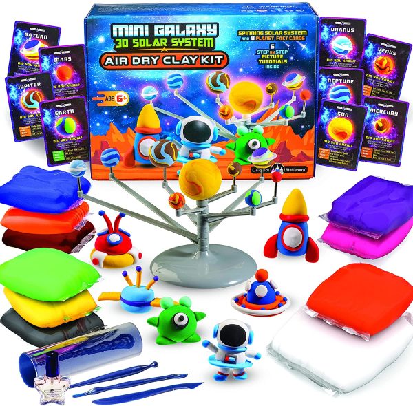 Original Stationery Mini Galaxy 3D Solar System Air Dry Clay Kit with All the Clay Colors You Need