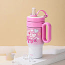 Stainless Steel Ice Cup Vacuum Bottle | Coffee Mug with Straw New 850ml