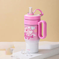 Stainless Steel Ice Cup Vacuum Bottle | Coffee Mug with Straw New 850ml