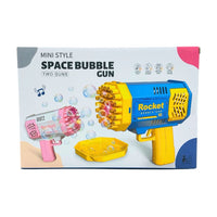 Bubble Gun Children, 2 Pieces 40 Hole Bubble Gun with 4 Bottles Bubble Liquid