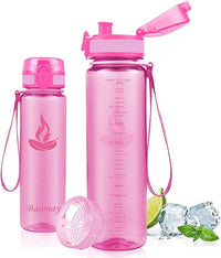 Baomy Sports Water Bottle 1Litre, Adults/Kids Water Bottle with Filter