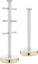 Tower Mug Tree and Towel Pole Set with Anti-Slip Base