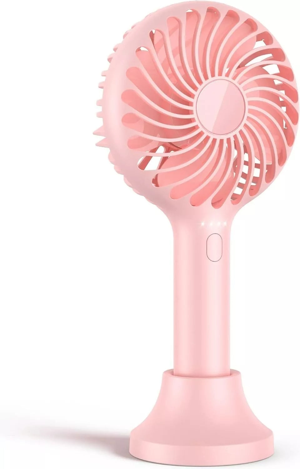 POWERbeast Handheld Mini Fan Travel With USB Rechargeable Battery 4 Speeds Pink