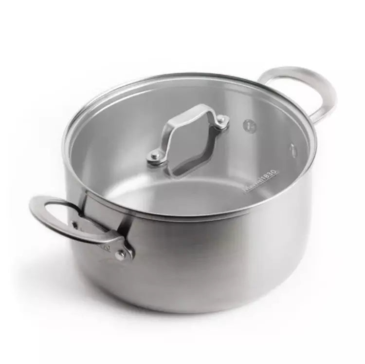 Mauviel 1830 Stainless Steel Tri-Ply Induction 24cm Stockpot