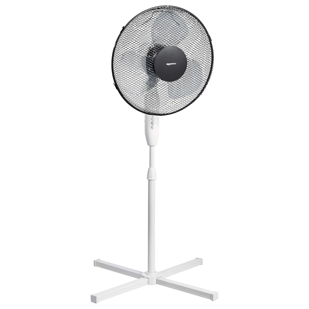 Amazon Basics 3-Speed Oscillating Pedestal Floor Fan with Tiltable Head