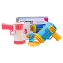 Bubble Gun Children, 2 Pieces 40 Hole Bubble Gun with 4 Bottles Bubble Liquid