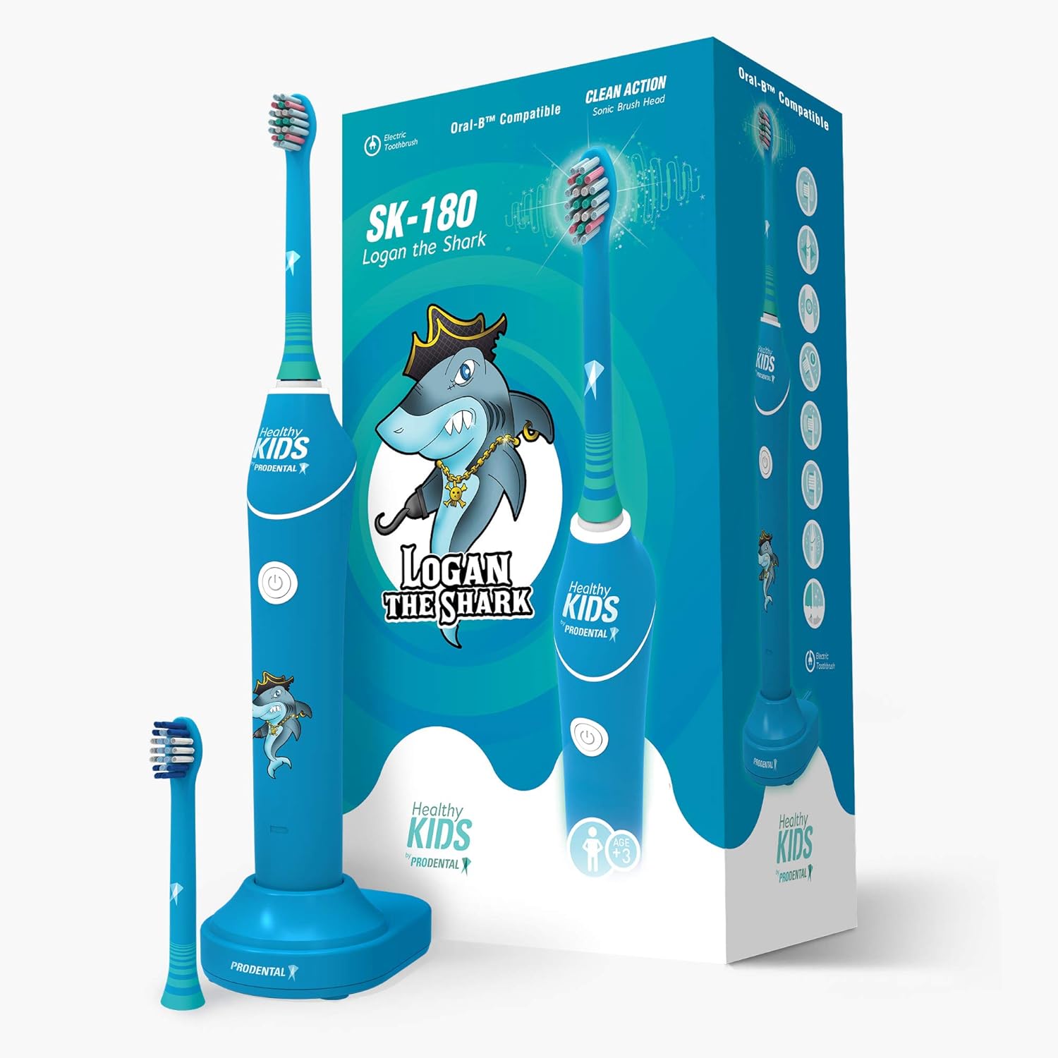 Pro Sonic Sk-180 Logan The Shark Electric Toothbrush