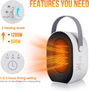 1200W/600W Portable Electric Fan Heater – Energy-Efficient & Safe