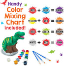 Paint Your Own Dinosaur Money Bank, Awesome Craft Kit with 13 Paint Colors