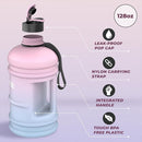 HYDRATE 1 Gallon Water Bottle – BPA-Free, Leakproof, Flip Cap, Cotton Candy, 128 oz