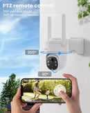 Rebluum 2K security camera outdoor wireless,360°PTZ Battery Indoor/outdoor