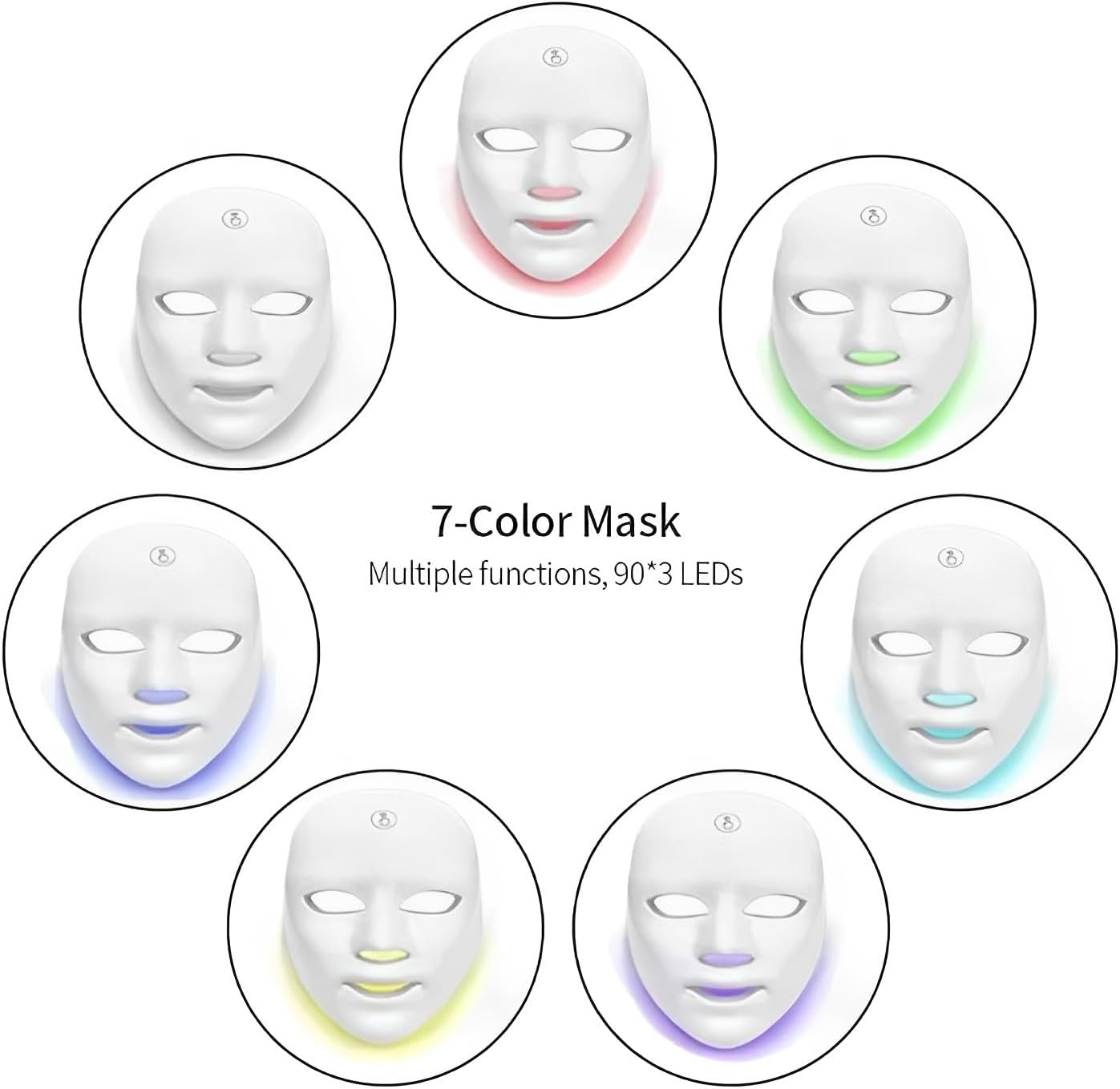 7-Color LED Light Therapy Face Mask – Anti-Aging & Skin Care Device