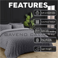 GC GAVENO CAVAILIA 3Pcs Soft Microfiber White Polka Dots Bedding Set - Super King Duvet Cover with Pillow Cases