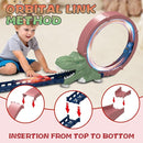 Dinosaur Track Racing Toy with 2 Inertia Racing Cars, Continuous 360 Degree Rotating Racing Track Toy