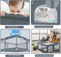 Breathable Anti-Collision Baby Playpen