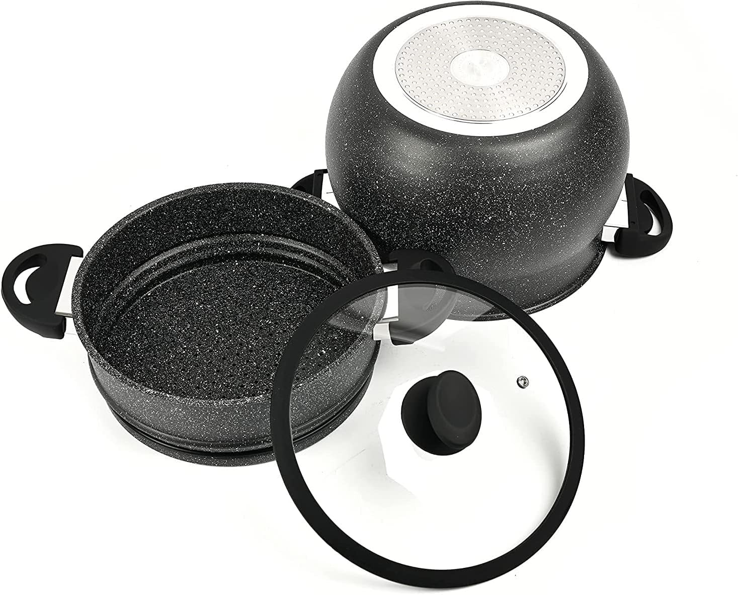 COUSCOUS 3-Piece Cushion Pot 11 L Steamer Steamer Induction Manty Cooker