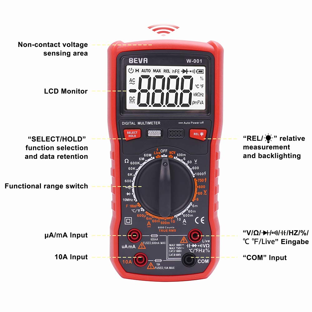 Digital Multimeter, True RMS Temperature