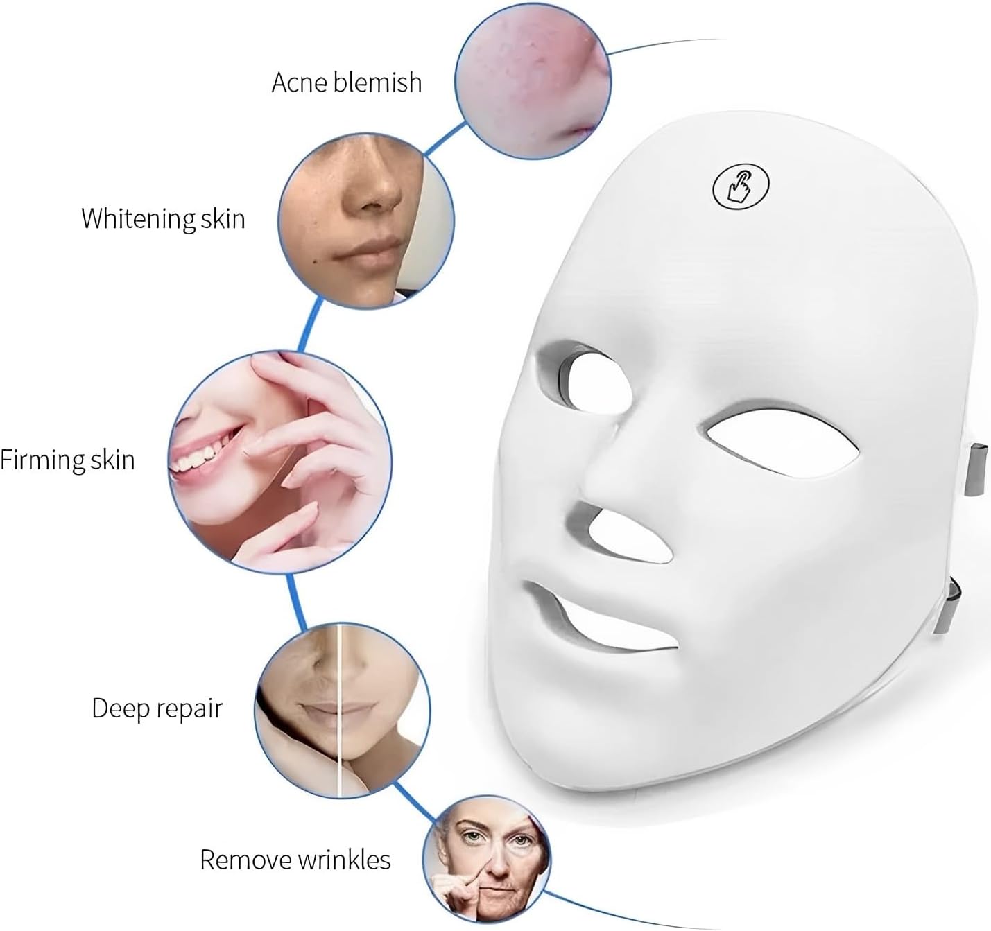 7-Color LED Light Therapy Face Mask – Anti-Aging & Skin Care Device